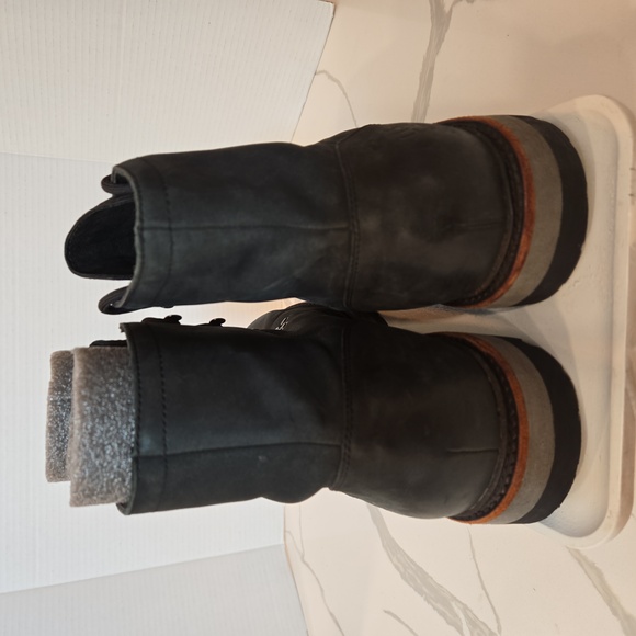 UGG Mens Rohnan Black Leather Waterproof Outdoor Lace Up Boots Size 13 - Picture 3 of 9